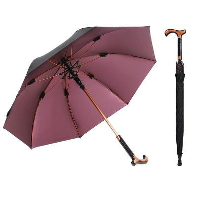 厂家直销多功能老人户外拐杖伞 可分离拐杖伞长柄雨伞定制logo